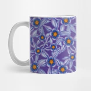 Bluish Columbine Pattern Mug